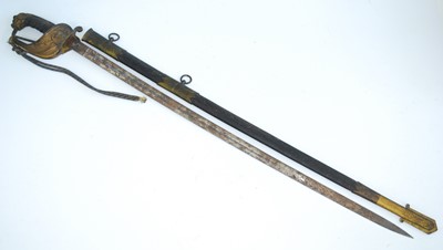Lot 61 - A British 1827 pattern Naval Officer's sword,...