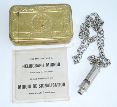 Lot 92 - A WW I Princess Mary Christmas gift tin,...