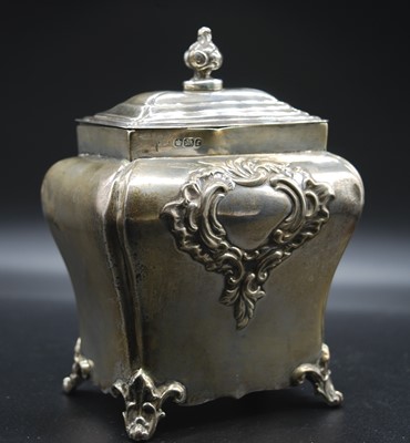 Lot 2158 - A late Victorian silver tea caddy, of shaped...