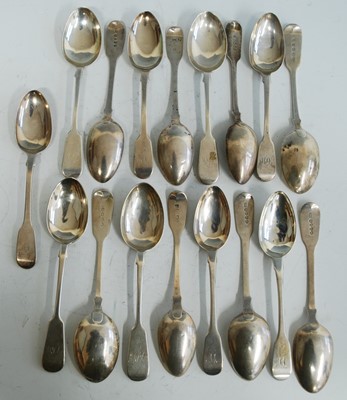 Lot 2136 - A collection of seventeen 19th century silver...