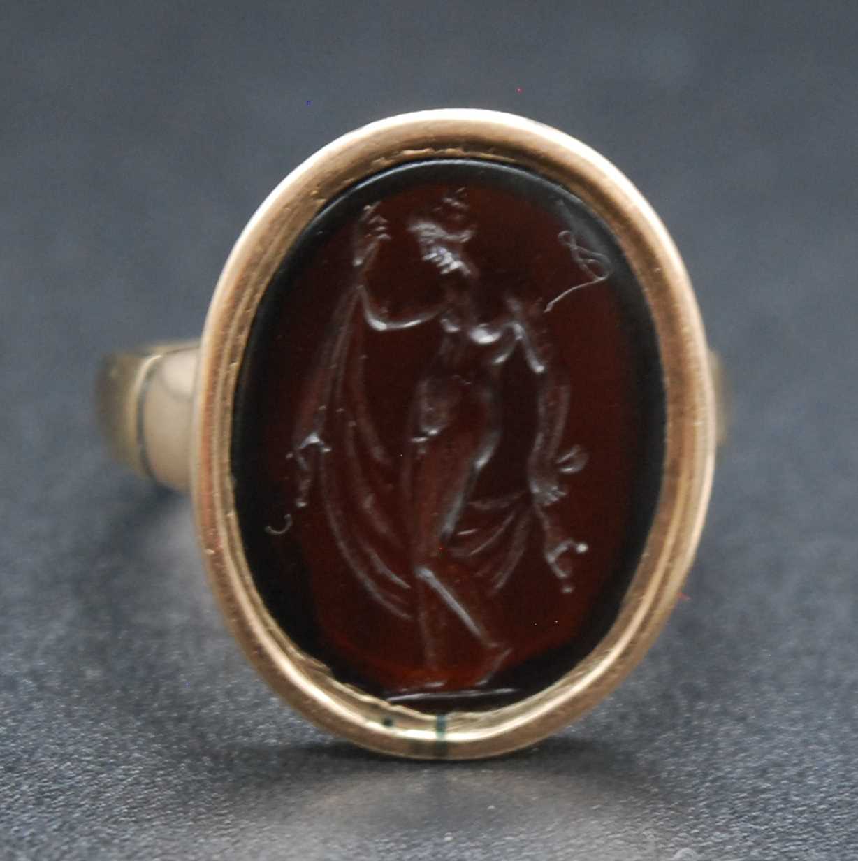 Lot 2679 - An early 19th century yellow metal red...