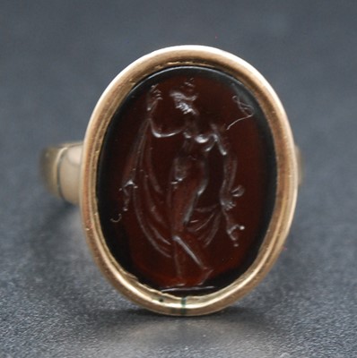 Lot 2679 - An early 19th century yellow metal red...