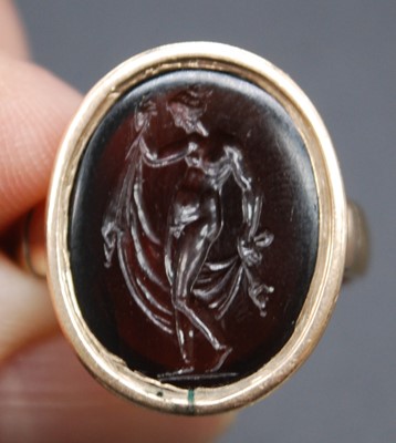 Lot 2679 - An early 19th century yellow metal red...