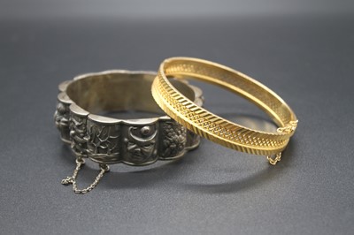 Lot 2762 - A continental white metal simulated bamboo...