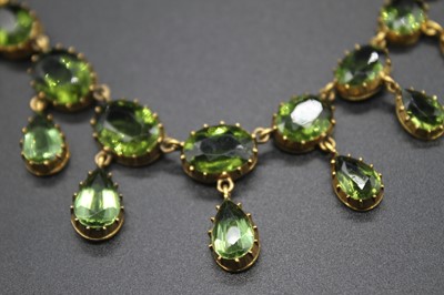 Lot 2805 - A yellow metal Victorian paste set fringe...