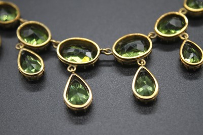 Lot 2805 - A yellow metal Victorian paste set fringe...