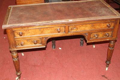 Lot 1425 - A Victorian mahogany rexine and studded inset...