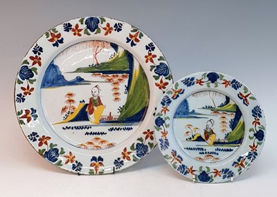 Lot 2056 - A circa 1770 Lambeth delftware charger,...