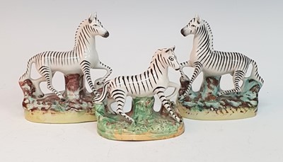 Lot 2079 - A collection of three circa 1860 Staffordshire...