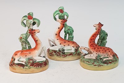 Lot 2080 - A collection of three circa 1860 Staffordshire...