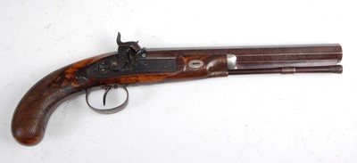 Lot 51 - A cased pair of 40-bore percussion duelling...