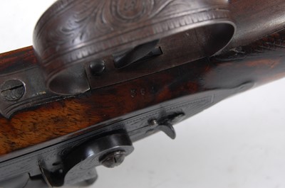 Lot 51 - A cased pair of 40-bore percussion duelling...