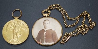 Lot 229 - A WW I Victory medal, naming 6926 PTE. F.M.B....