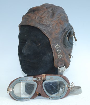 Lot 131 - A mid-20th century R.A.F. type C leather...