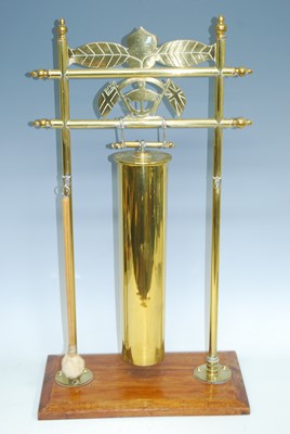 Lot 142 - A large Naval dinner gong, the brass frame...