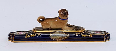 Lot 2082 - A 19th century Meissen porcelain paperweight,...
