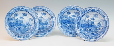 Lot 2064 - A set of four circa 1810 Spode Indian Sporting...