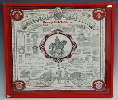 Lot 134 - A German silk panel, entitled Deutsche Feld =...