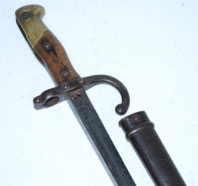 Lot 111 - A French M1874 Gras bayonet, having a 52cm...