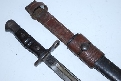 Lot 133 - A 1913 pattern Remington bayonet, the 43cm...