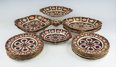 Lot 2100 - A Royal Crown Derby bone china dessert service,...