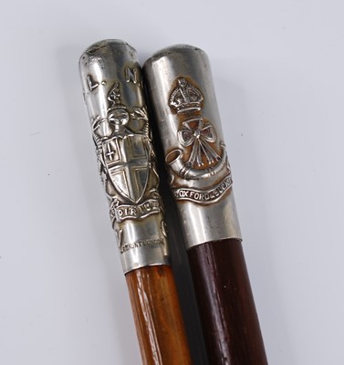 Lot 110 - An early 20th century swagger stick, having a...