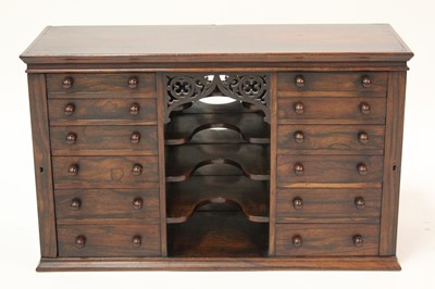Lot 2580 - A late Victorian rosewood table-top bank of...