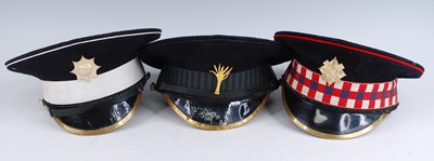 Lot 259 - A British Army Scots Guards peaked cap,...