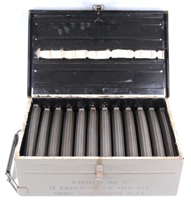 Lot 273 - An Italian magazine case, stencilled to the...