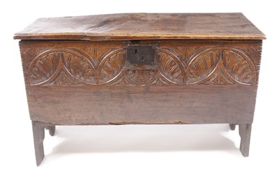 Lot 2533 - A mid-17th century joined oak plank...