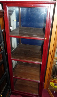 Lot 1122 - An Eastern painted hardwood single door glazed...