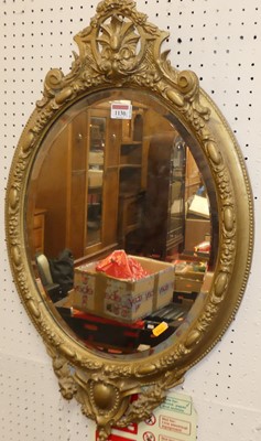 Lot 1130 - A circa 1900 gilt wood and gesso circular...