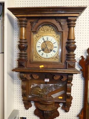 Lot 1143 - A circa 1900 Austrian carved walnut drop trunk...