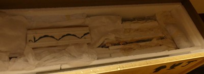 Lot 1147 - A carrara marble fire surround (currently...