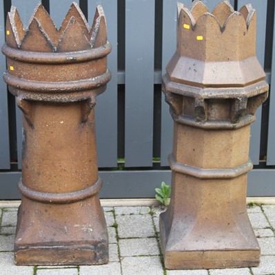 Lot 1151 - Two early 20th century painted terracotta...