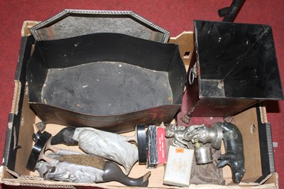 Lot 95 - Miscellaneous items to include a Toleware type...
