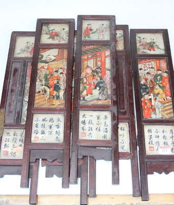 Lot 122 - A graduated set of 5 blue & white transfer...