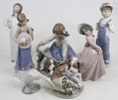 Lot 249 - A bronzed model of a seated spaniel, having...
