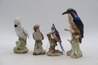 Lot 260 - A Dresden porcelain model of a kingfisher,...