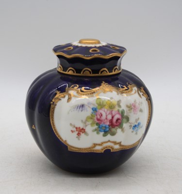Lot 257 - A Royal Crown Derby pot pourri, enamel...