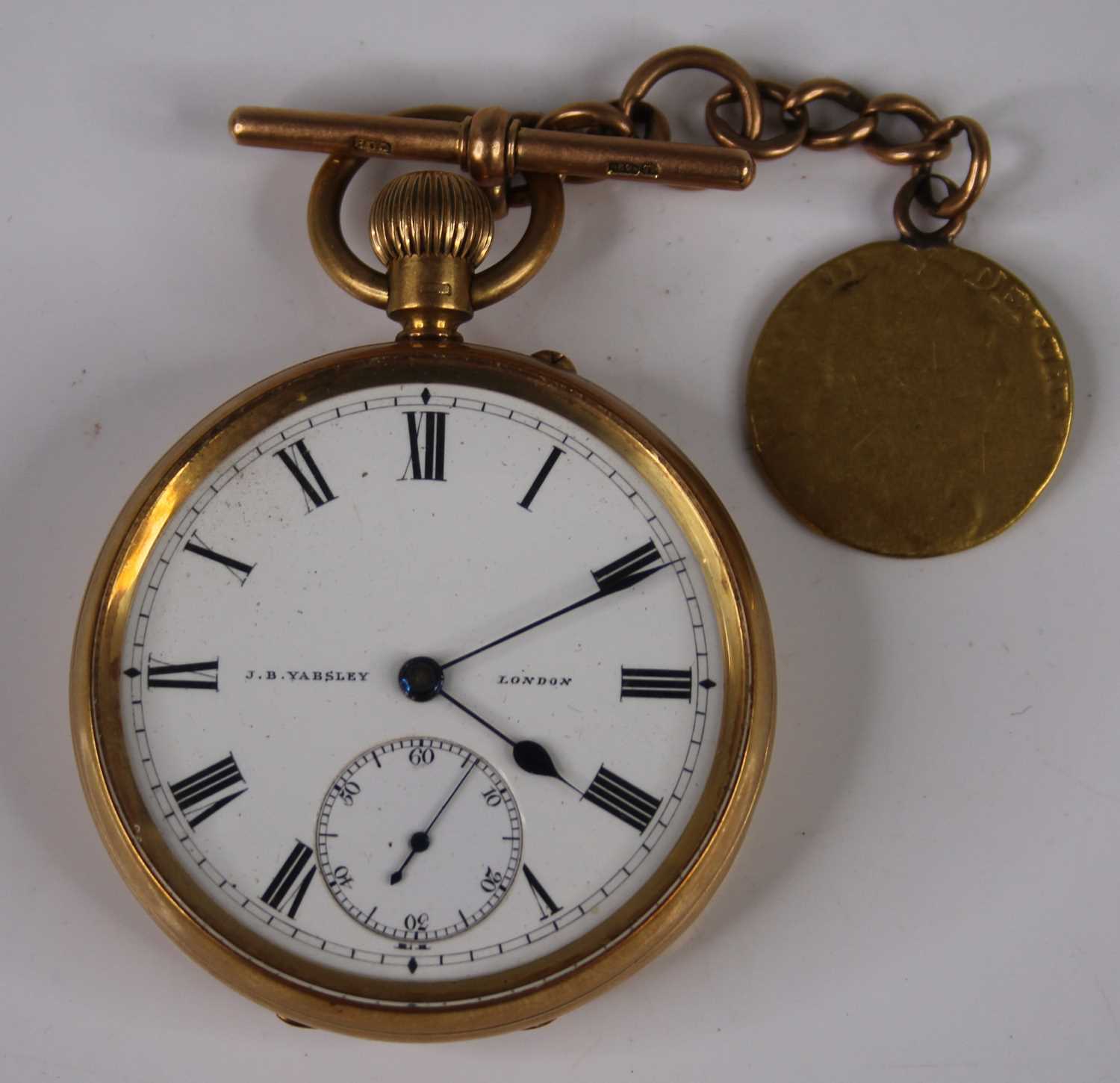 Lot 497 - J B Yabsley of London - a gent's 18ct gold...