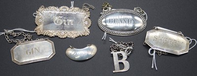 Lot 508 - A Georgian style silver decanter collar...
