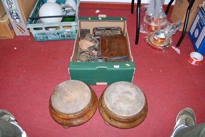 Lot 820 - Mixed effects to include a pair of Victorian...