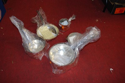 Lot 819 - A collection of copper cooking pans