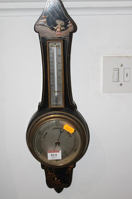 Lot 814 - An early 20th century chinoiserie black...