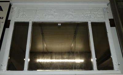 Lot 1018 - A late Victorian later white painted triptych...