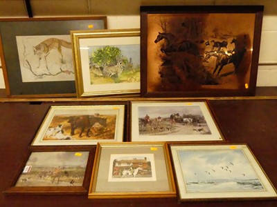 Lot 1033 - Assorted prints, largely being sporting interest