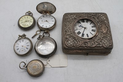 Lot 589 - A Victorian silver cased hunter pocket watch...