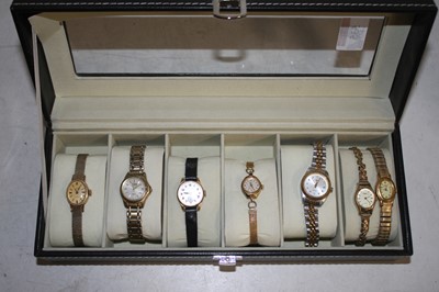 Lot 535 - A lady's Sekonda gold plated cased wristwatch,...