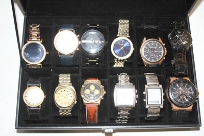 Lot 541 - A gent's Emporio Armani chronograph wristwatch,...